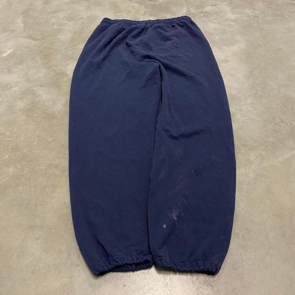 Vintage y2k 90s navy meteors spellout baggy sweatpants - Picture 2 of 2